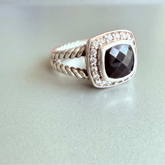 David Yurman Onyx And Diamonds Albion Ring in Sterling Silver - Picture 2 of 13